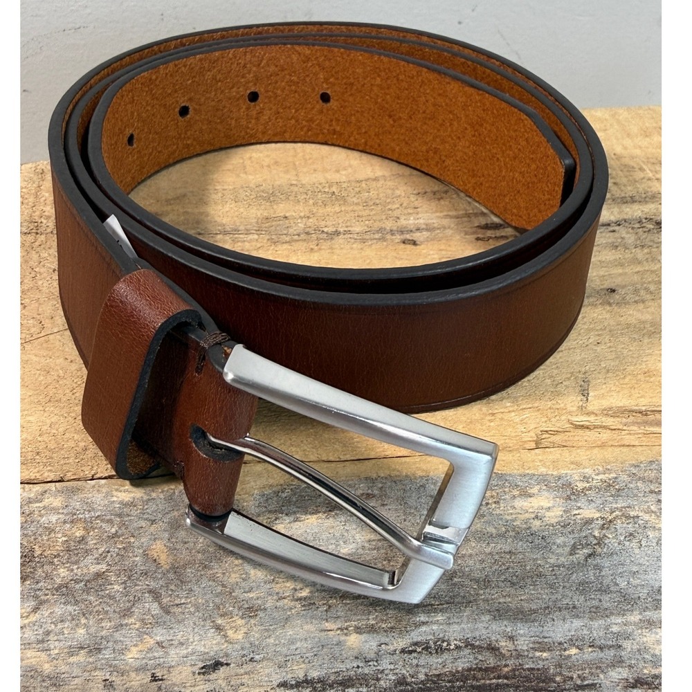 Banana Republic Mens 40 Cognac Brown Leather Scored Edge Belt Casual Office